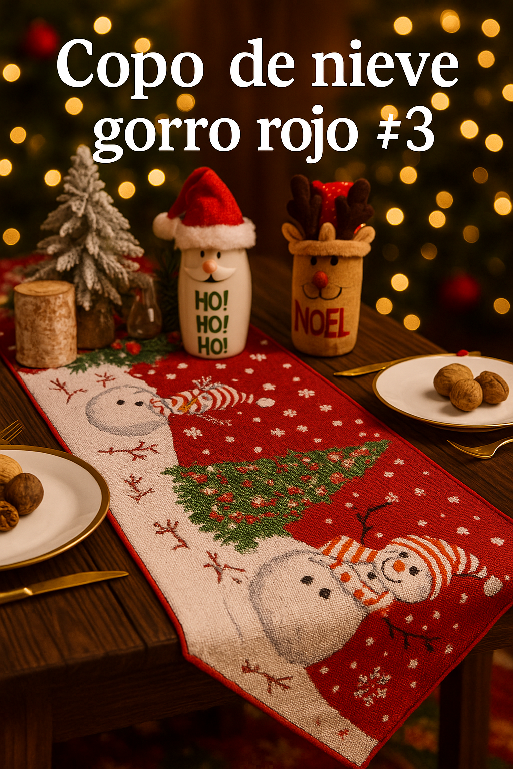 Luxe Runner™ Camino de Mesa Navideño que Transforma tu Mesa en el Corazón de la Navidad