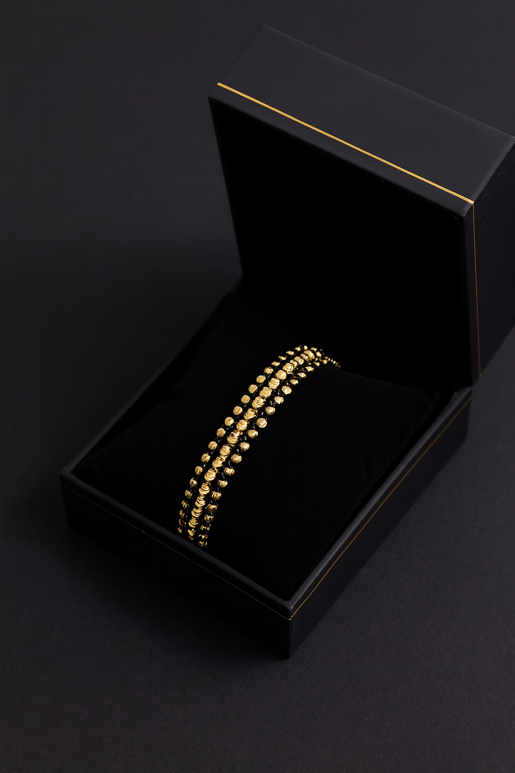 Aurion™ Bracelet Pulsera Unisex 3 Carriles En Oro Laminado 18k + Caja de lujo