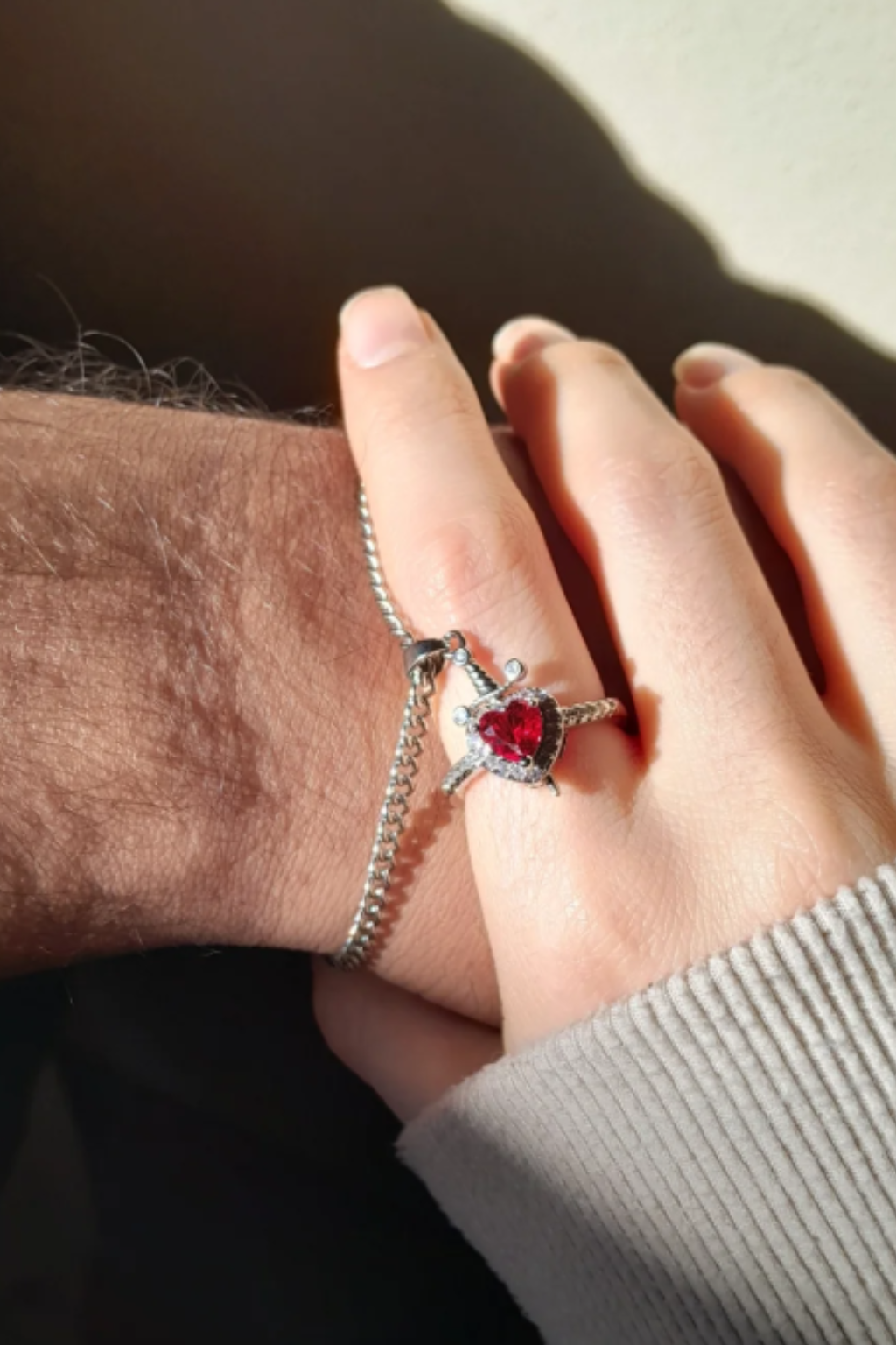 Combo 2x1 en plata ley 925 Amor italiano pulsera y anillo 💏