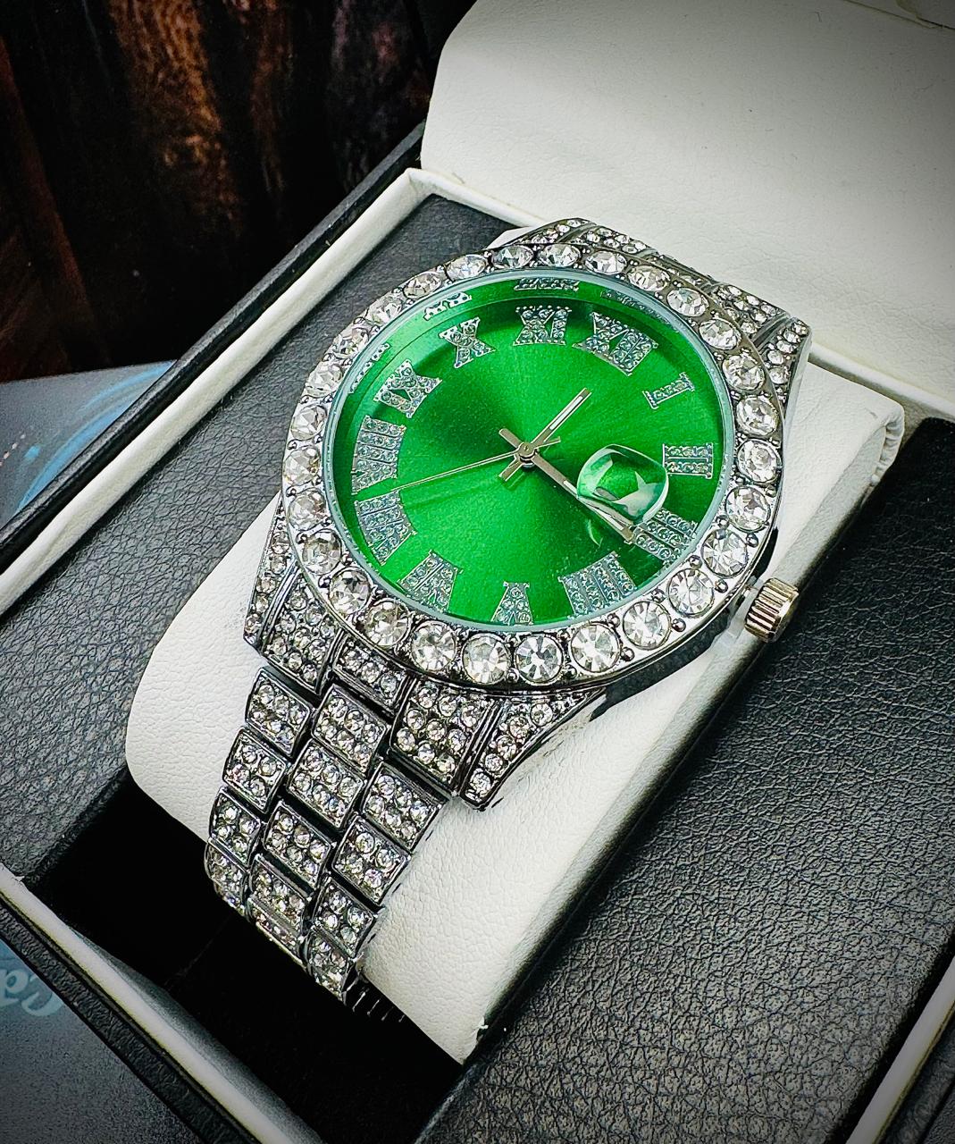 Royal Link™ RELOJ CUBANO ORO LAMINADO  18k  Y PLATA 925+ CAJA DE LUJO🔥