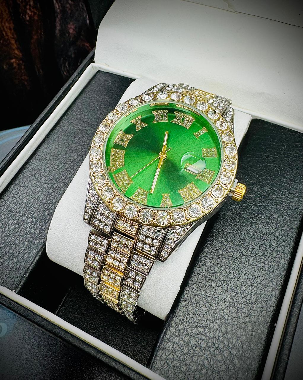 Royal Link™ RELOJ CUBANO ORO LAMINADO  18k  Y PLATA 925+ CAJA DE LUJO🔥