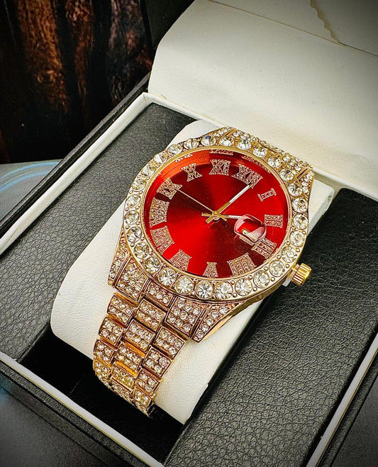 Royal Link™ RELOJ CUBANO ORO LAMINADO  18k  Y PLATA 925+ CAJA DE LUJO🔥