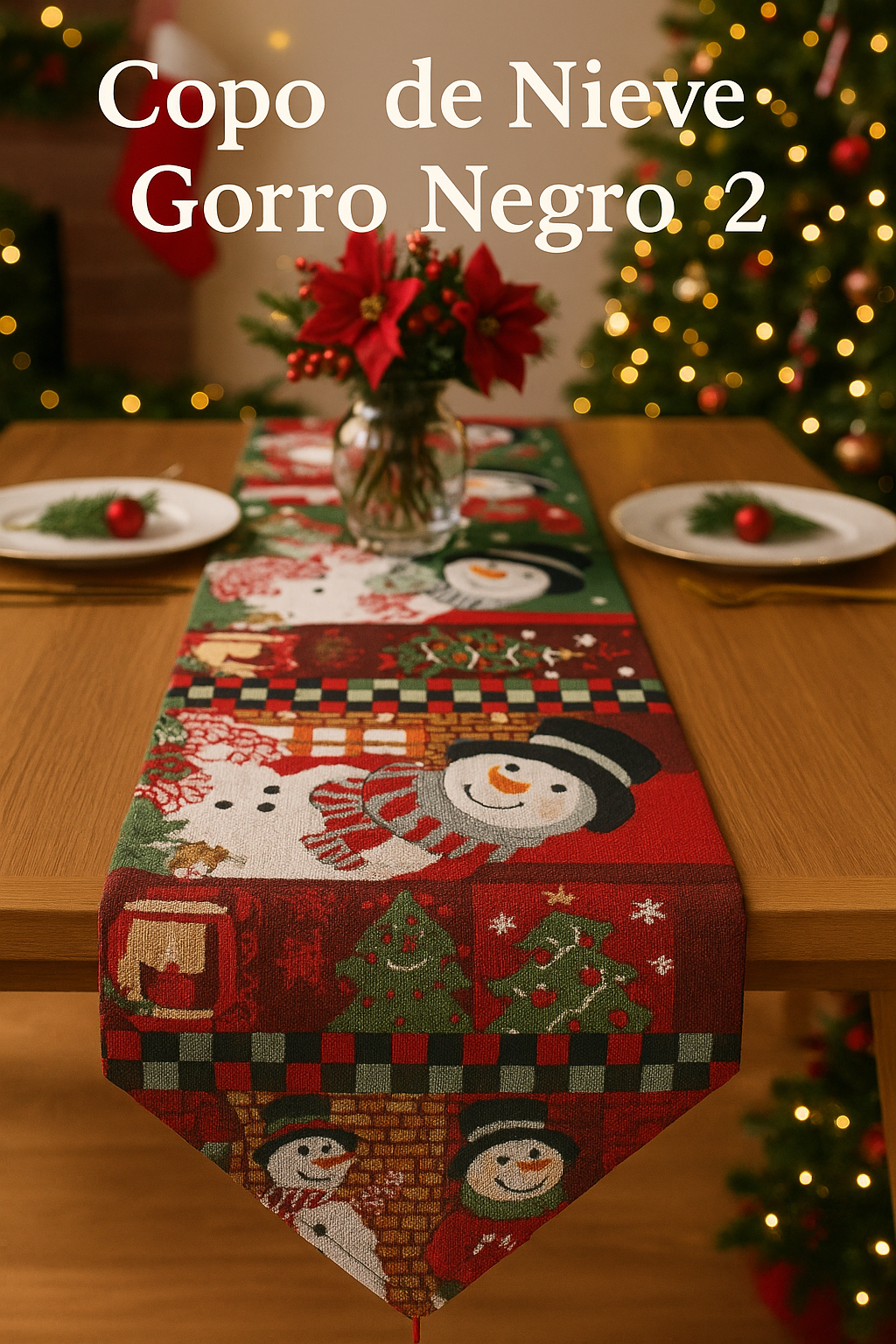 Luxe Runner™ Camino de Mesa Navideño que Transforma tu Mesa en el Corazón de la Navidad