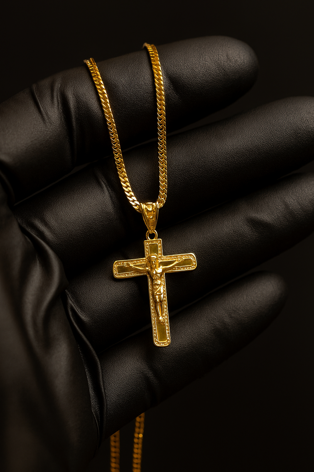 Crux Divine™ Proteccion para 2026 Cadena Unisex Dije Cristo En Oro Laminado 18k + Caja de lujo