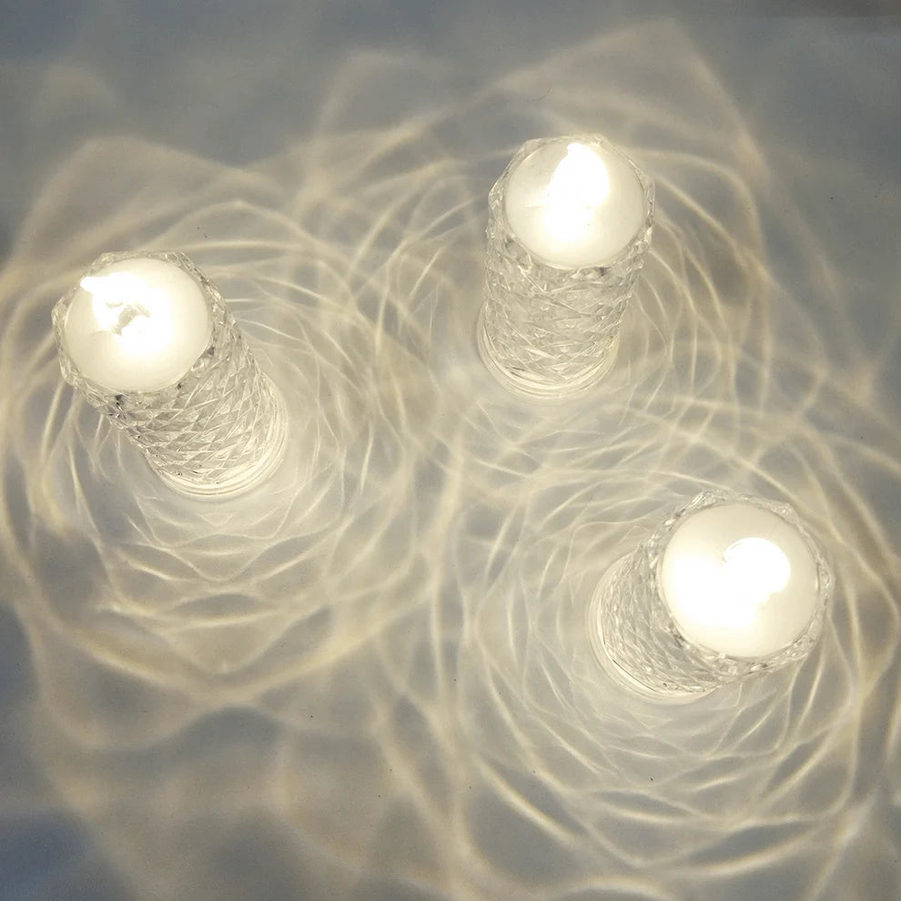 🕯️Crystal Glow™ Combo de 3 Velas Americanas - Navidad segura y brillante (SIN FUEGO)